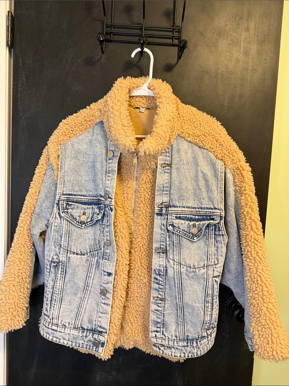 Polagram Full Send Denim Sherpa Lined Jacket Women’s Medium M